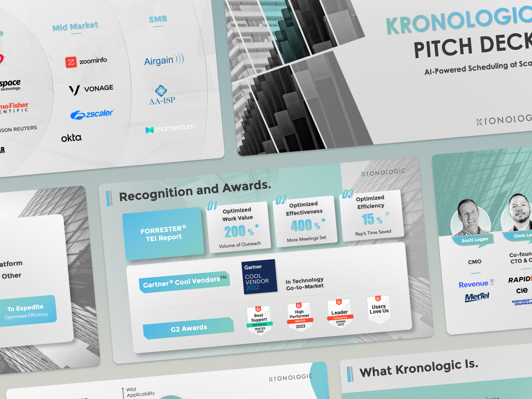 Enterprise AI SaaS executive presentation portfolio artwork